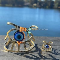Image 1 of Evil Eye Cuff Bracelet & Ring Set