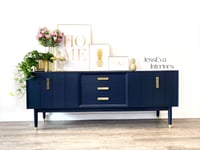 Image 2 of Commision job - g plan sideboard in navy blue