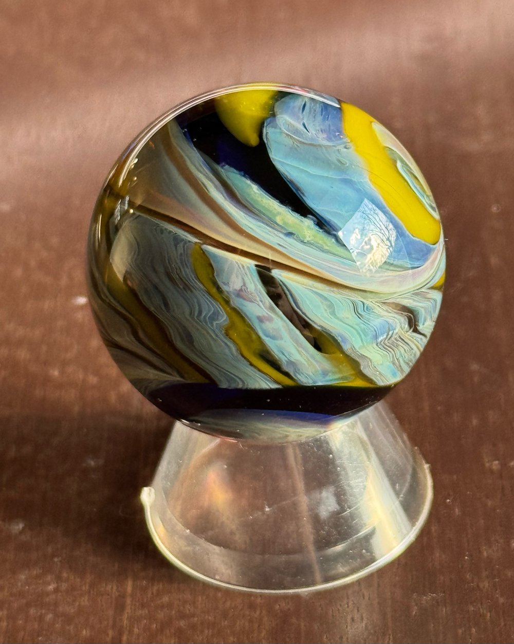 Image of Lime Swirl Junk Planet Marble