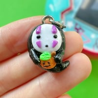 Image 1 of Halloween No Face - Polymer Clay Phone Charm