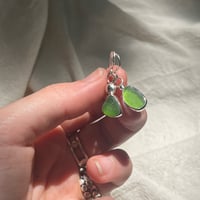 Image 2 of GREEN SKEW EARRINGS
