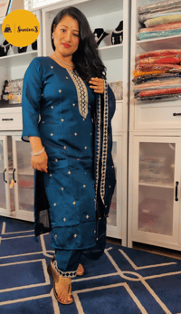 Image 2 of Soft Dola Silk Kurta Set - Design # 7