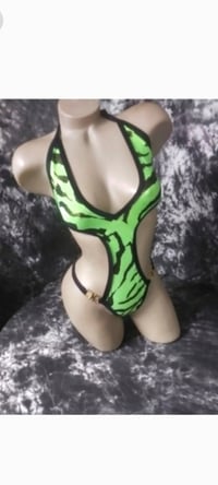 Image 3 of Cutout Thong Romper 3 Prints!