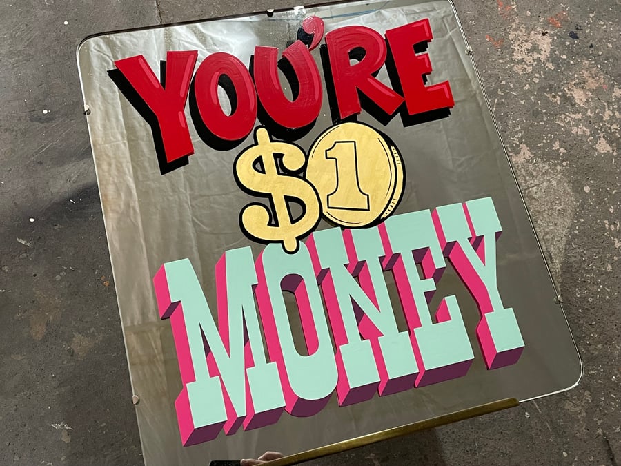 Image of Vintage Mirror You're So Money