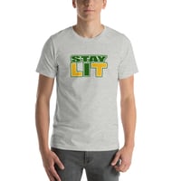 Image 3 of STAY LIT GREEN/GOLD 2 Short-Sleeve Unisex T-Shirt