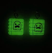Image 3 of Glow in the Dark Shopping List Polymer Clay Earrings