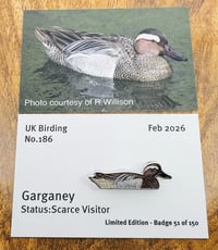Image 1 of Garganey - No.186 - UK Birding Pins
