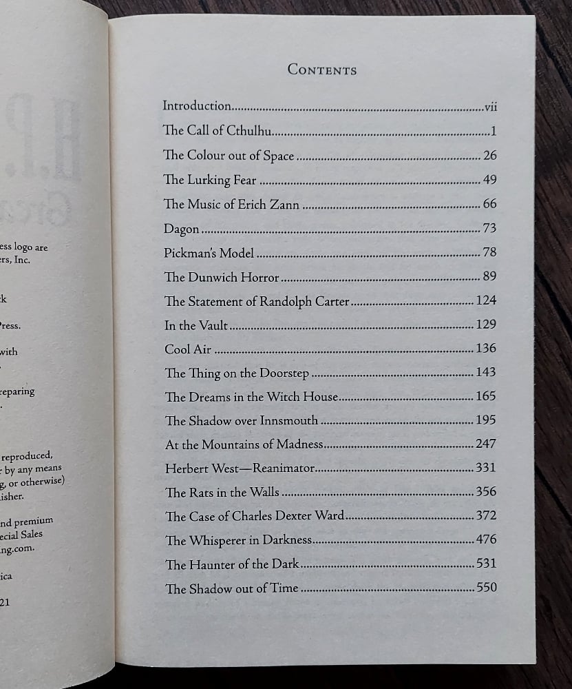 Great Tales of Horror, by H.P. Lovecraft