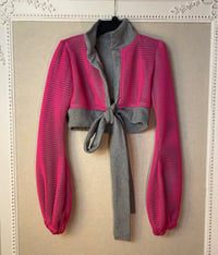 Image 3 of Cropped Fleece Net Jacket