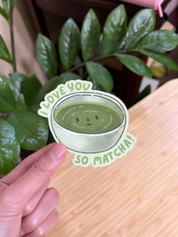 Image 1 of I love you so matcha smiski sticker!