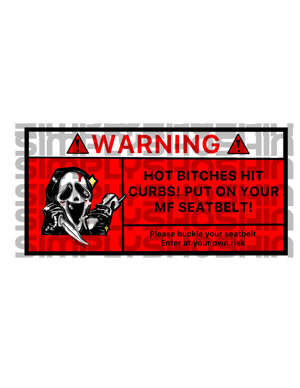 Image of Halloween scream peekers / warning sticker