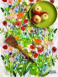Image 2 of Wildflower Meadow tea towel