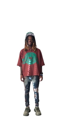 Image 3 of Drop Shoulder Road Runner Tee (Rust)
