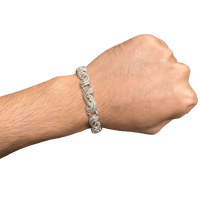 Image 3 of Alice Caviness German .925 Silver Filigree Bracelet 