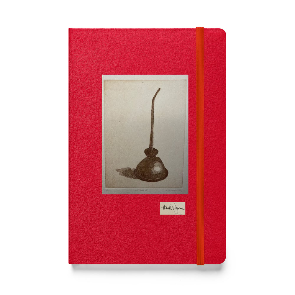 Oil Can Etching, 1973 Virgona Hardcover bound notebook