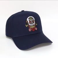 Image 2 of Love Skull Mask SnapBack Navy/Grey 
