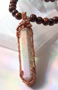 Image 1 of Scolecite + Pearlescent Beads 