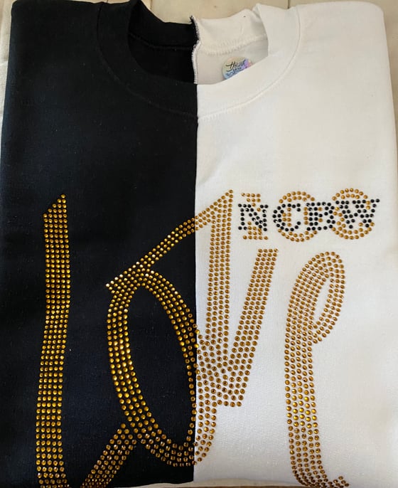 Image of LOVE - NC100BW - Half and Half Sweatshirt