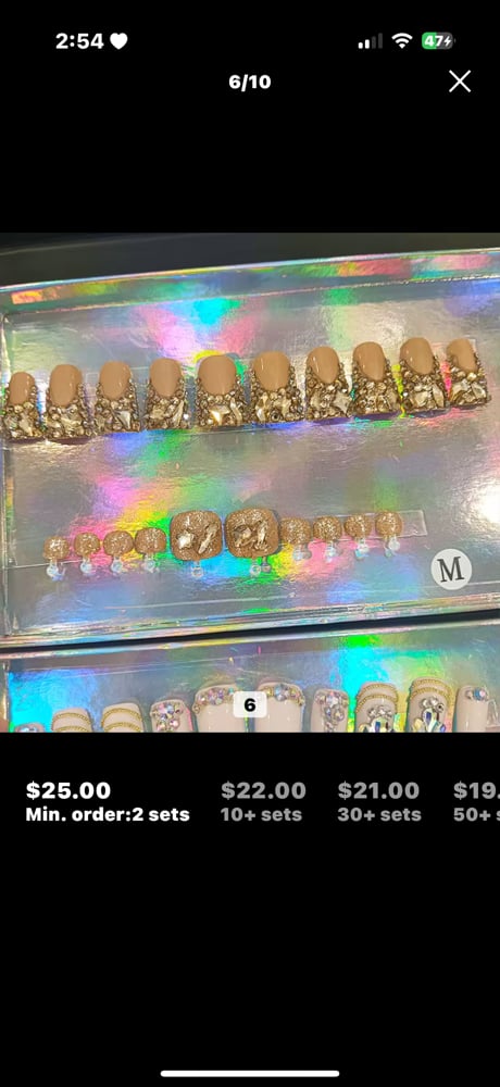 Image of pick from option 1-19 press on nails with toe nail set