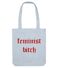 Image 2 of feminist bitch - tote bag. 