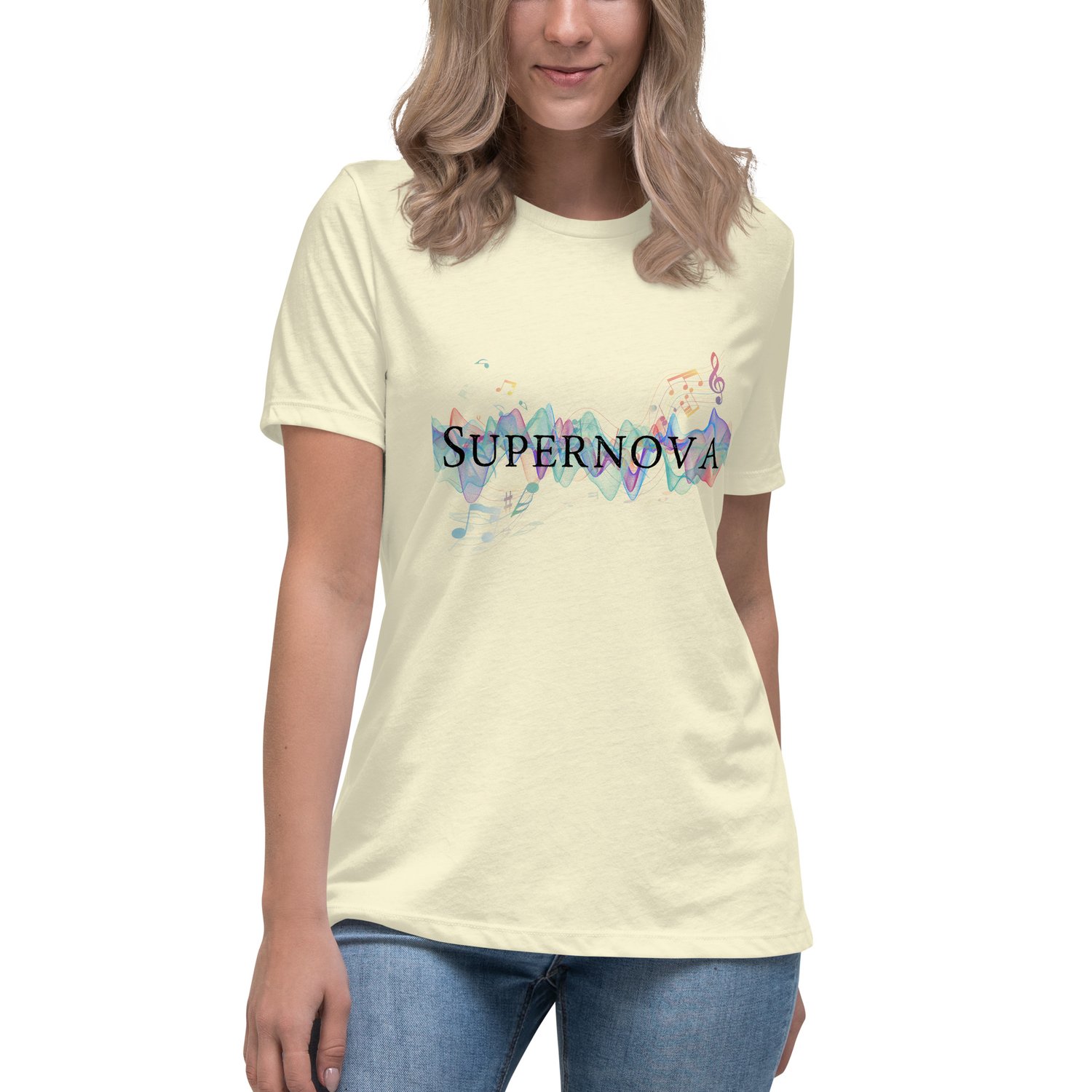 Image of Women's Relaxed T-Shirt Supernova & back I'm right here