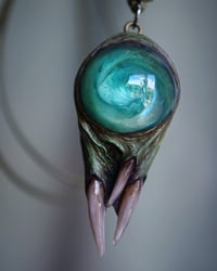 Image 4 of Teal Blue Snaggletooth Pendant