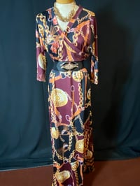 Burgundy Print Maxi