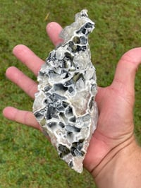 Image 6 of UV Fan Calcite With Druzy Quartz Pockets #1836