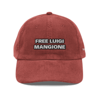 Image 3 of free luigi mangione Vintage corduroy cap