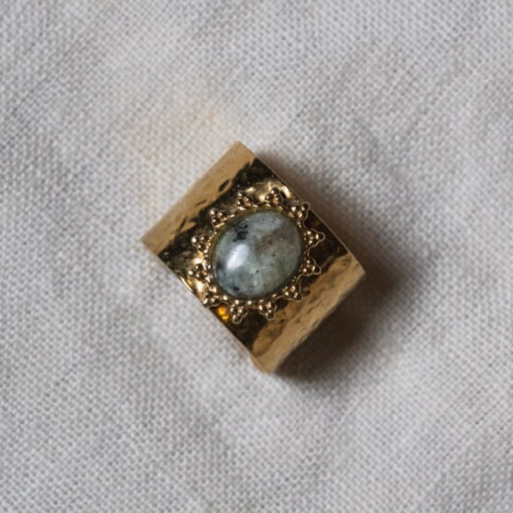 Image of MAYA Boho Chic Natural Stone Ring 