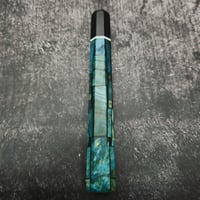 Image 4 of Kiritsuke with hamon and blue Wa handle 