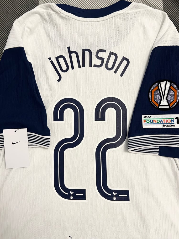 Image of Tottenham Hotspur “JOHNSON 22”  Vaporknit 2024/25 Home Europa Final Shirt (XXL)