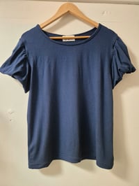 Kylie Tulip sleeve tshirt -dark blue 
