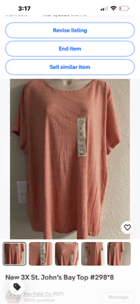 Image 7 of New 3X St. John’s Bay top #298*8