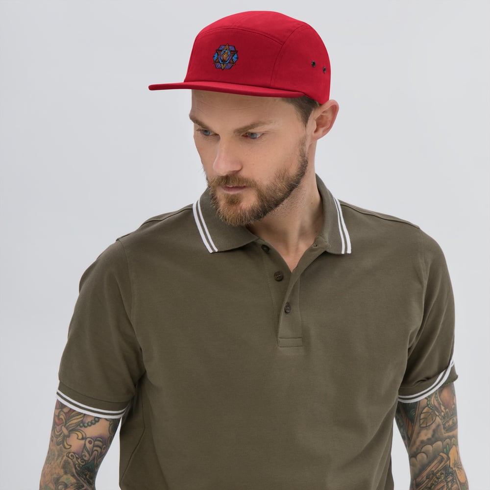 Embroidered Five Panel Cap