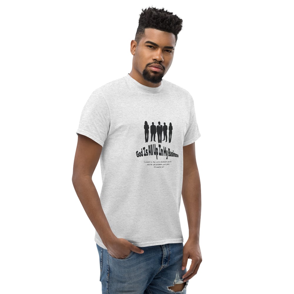 Image of Ash Grey Unisex Tee God Is All Up in My Business 