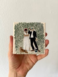 Image 1 of TINY PORTRAIT, hand embroidered