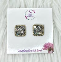 Image 3 of SQUARE ABALONE SHELL STUDS