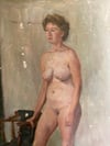 Nude painted on board