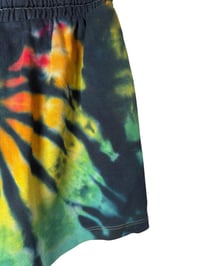 Image 6 of XS Cotton Knit Pocket Shorts in Rock-n-Roll Spiral Tie Dye