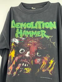 Image 2 of 🗡️ 1990  Demolition Hammer Tortured Existence " Gore And Agony All Over Europe" tour shirt (1)