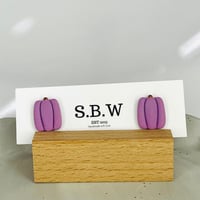 Purple Pumpkin Studs 