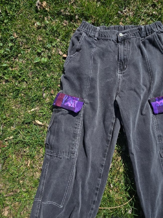 Patchwork Cargo Pants womens large