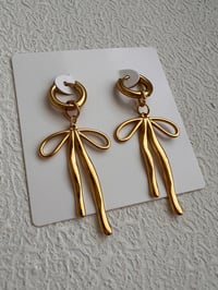 Image 11 of CLASSIC BOW STUD/ HUGGIE EARRINGS 