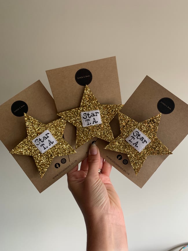 Gold Star Name Badges - Great Teacher Gifts