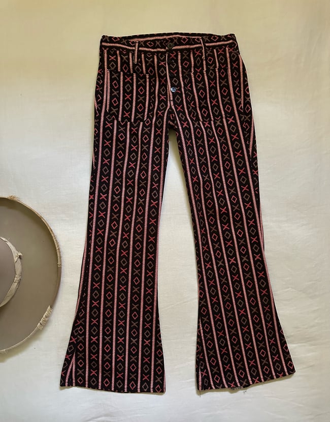 early 70s cotton twill X and O trousers