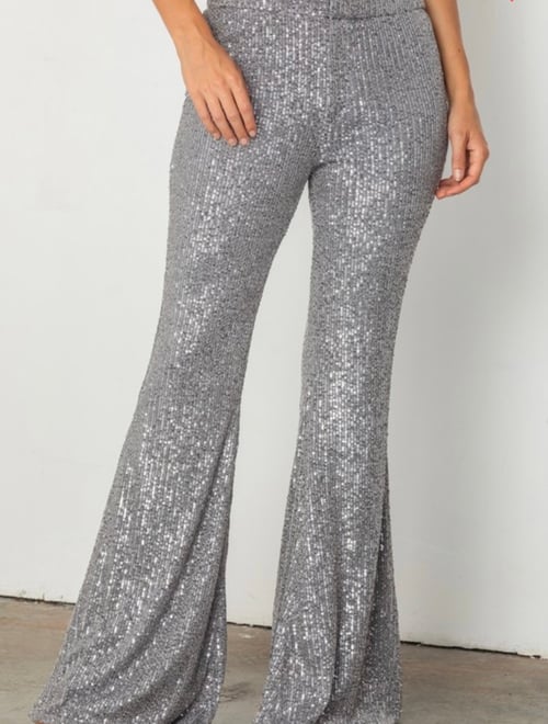 Image of Sequin Flare Pants