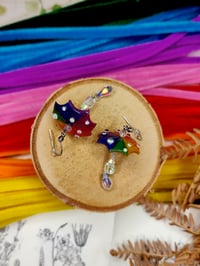 Image 7 of Kolczyki Tęczowe parasolki 