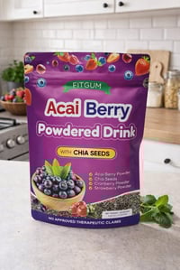 Image 1 of Fitgum - Acai Berry Powder Drink w/Chia Seeds -10sachet