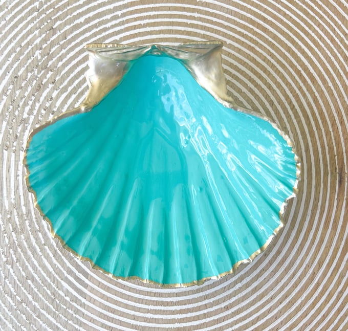 Image of Turquoise Medium Trinket Shell Dish
